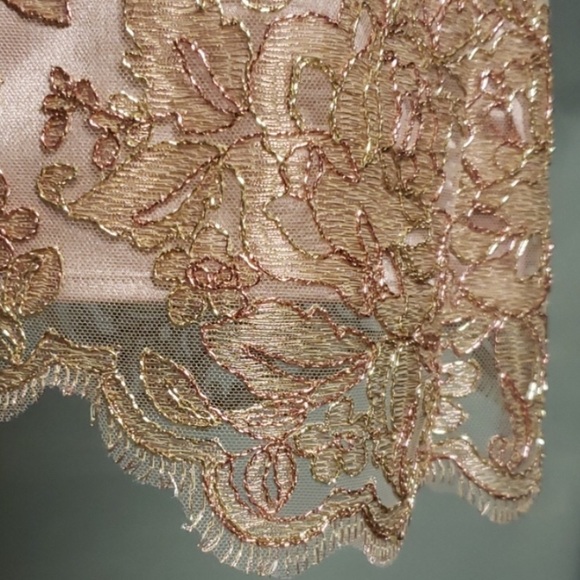 BOSTON PROPER🌷Golden Rose Lace Corset Tie Dress - Picture 4 of 11